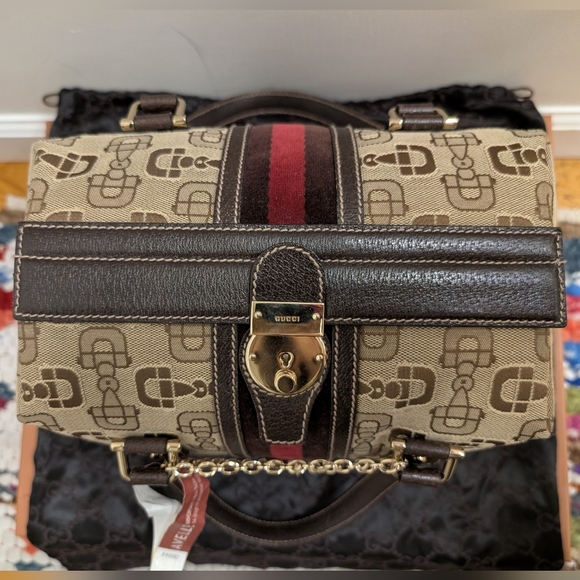 Gucci Boston Treasure Bag in Horsebit Canvas - Picture 14 of 16